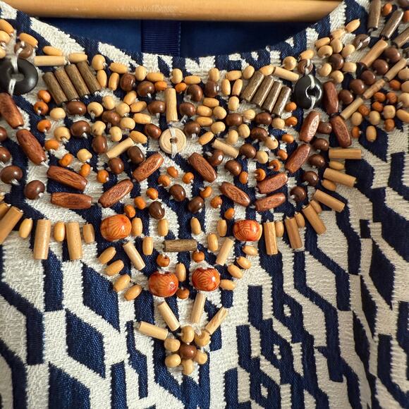 MOULINETTE SOEURS | Mulberry Road Women’s Mini Dress Anthropologie Blue Size 2 - Picture 4 of 7